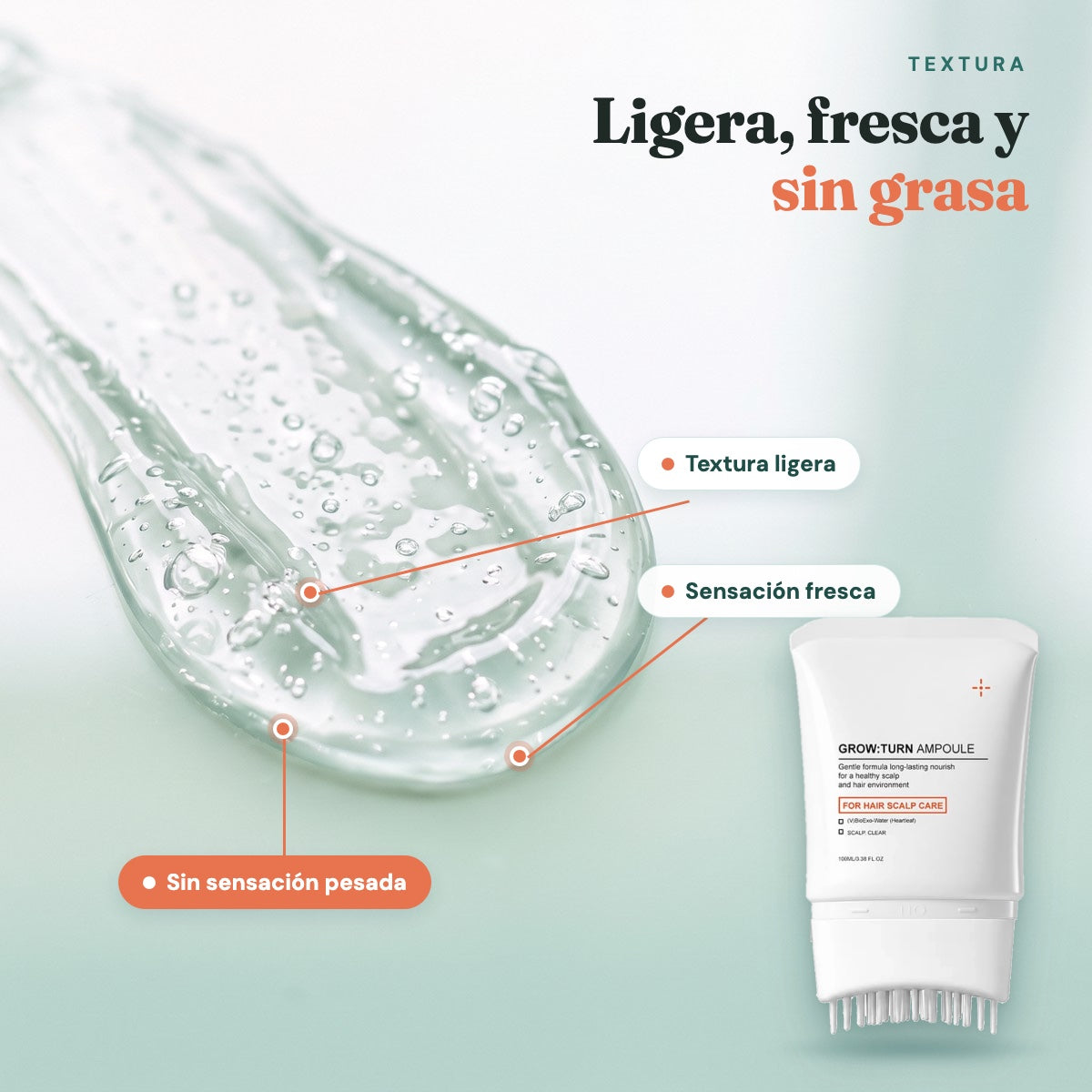 Textura ligera, fresca y sin grasa